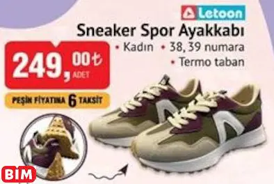 LETOON SNEAKER SPOR AYAKKABI LETOON SNEAKER SPOR AYAKKABI